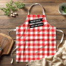 Search for red plaid aprons Chef