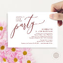 Search for burgundy wedding reception invitations Happily ever after party