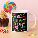 Search for birthday candle mugs Colourful