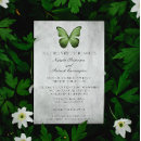 Search for green butterflies wedding invitations Elegant