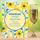 Search for blue and yellow bridal shower invitations Trendy