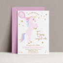 Search for pastel rainbow party invitations Pink unicorn party