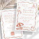 Search for red and white wedding invitations Whimsical