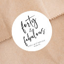 Search for forty is fabulous stickers For her