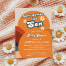 Search for bold baby shower invitations Here comes the son