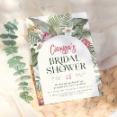 Search for tropical floral bridal shower invitations Destination