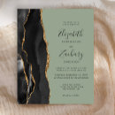 Search for black and sage wedding invitations Modern