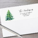 Search for winter season return address labels Watercolor