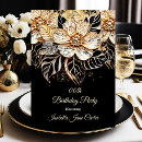 Search for beige black birthday invitations Gold