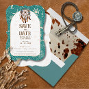 Search for faux leather invitations Turquoise