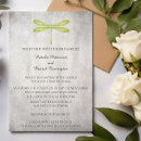 Search for dragonfly wedding invitations Green