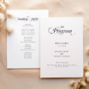 Search for black and white wedding programs Traditional