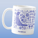 Search for white bird mugs Blue and white