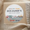 Search for transportation birthday stickers Fire truck