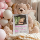 Search for rustic birth announcement cards Pink