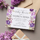 Search for violet baby shower invitations Floral