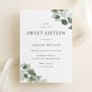 Search for green sweet 16 invitations Elegant