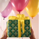 Search for fleur de lis wrapping paper Gold