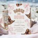 Search for boots or bows gender reveal invitations Pink or blue
