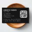 Search for barcode business cards Black modern