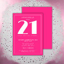 Search for hot pink 21st birthday invitations Girly