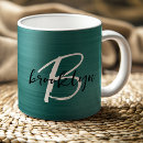 Search for metallic monogram mugs Brushed metal