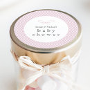 Search for pink gingham baby shower stickers Plaid