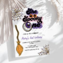 Search for spooky one 1st birthday invitations Trick or treat