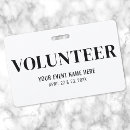 Search for event volunteer id badges Black and white