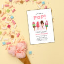 Search for shes ready to pop invitations Ice cream