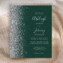 Search for green and silver invitations Trendy