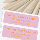 Search for pink and orange return address labels Minimal