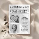 Search for newspaper birthday invitations Front page news