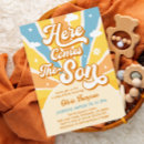 Search for here comes the son invitations Yellow orange blue