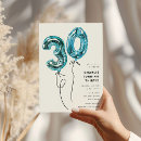 Search for blue 30th birthday invitations Balloon
