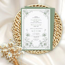 Search for elegant vintage wedding invitations Sage green