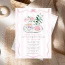 Search for tea baby girl shower invitations A baby is brewing