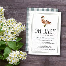 Search for classic baby boy shower invitations Gingham