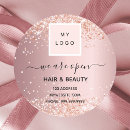 Search for hair salon logo stickers Rose gold