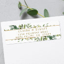 Search for green stripes return address labels Watercolor green foliage