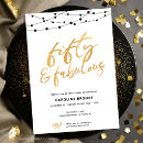 Search for fabulous 50th birthday invitations Golden