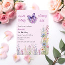 Search for pink butterfly 1st birthday invitations Girl