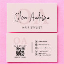 Search for feminine business cards Hair stylist
