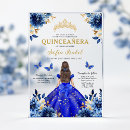 Search for elegant royal blue quinceanera invitations 15th birthday xv anos