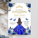 Search for elegant royal blue quinceanera invitations 15th birthday xv anos