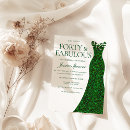 Search for green 40th birthday invitations Elegant