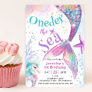 Search for teal 1st birthday invitations Mermaid