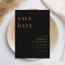 Search for black and gold wedding save the dates Modern