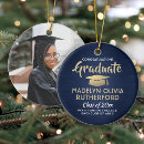 Search for gold and navy blue christmas tree decorations Graduation