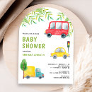 Search for transportation baby shower invitations Bus